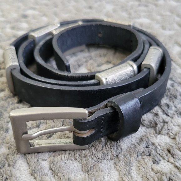 ibel Italian Leather Skinny Belt - Picture 1 of 11
